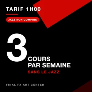 Trimestre 1 — Tarif 1h00 — 3 cours/semaine