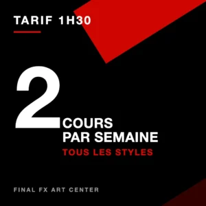 Trimestre 1 — Tarif 1h30 — 2 cours/semaine